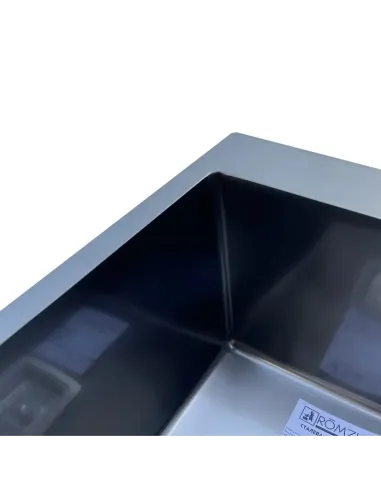 Мийка для кухні з нержавіючої сталі Romzha Nova U-350 BL з дозатором для миючого засобу та кошиком - 5