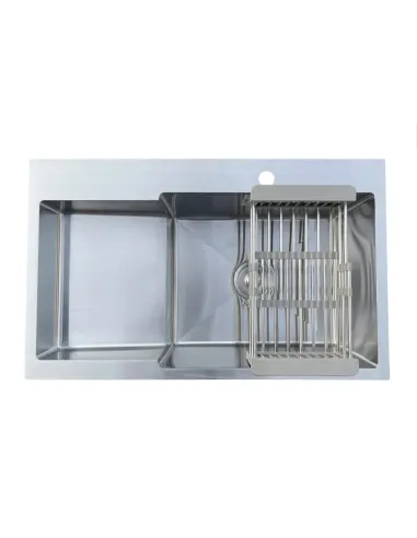 Мийка для кухні з нержавіючої сталі Romzha Metric U-730R з кошиком - 4