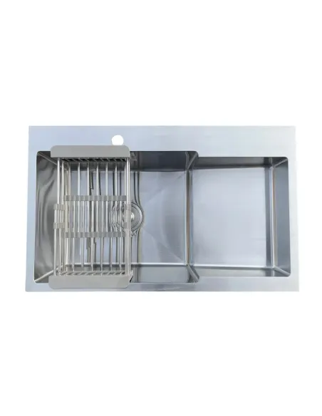 Мойка для кухни из нержавеющей стали Romzha Metric U-730L с корзиной - 2