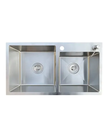 Мойка для кухни из нержавеющей стали Romzha Arta U-730DN с дозатором для моющего средства и корзиной - 1