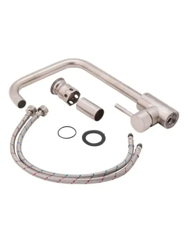 Мойка для кухни из нержавеющей стали Romzha Arta U-550 B с корзиной и смесителем - 4