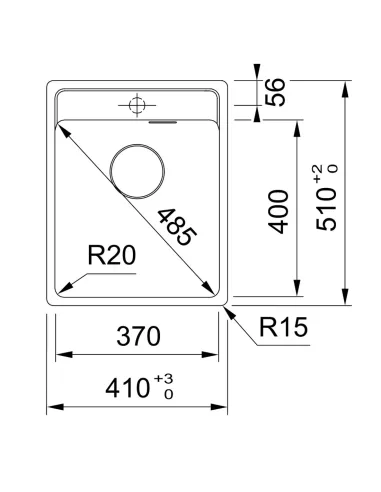 Мойка для кухни из гранита Romzha Vlada Gri, 410х510х200 мм - 3