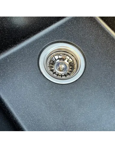 Мойка для кухни из гранита Romzha Vlada Antracit, 410х510х200 мм - 5