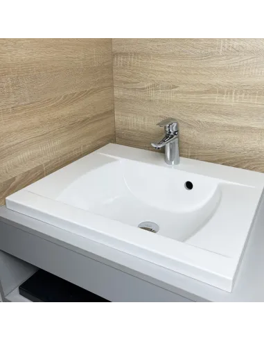 Раковина зі штучного каменю Adamant Over-60 600х490 White - 2