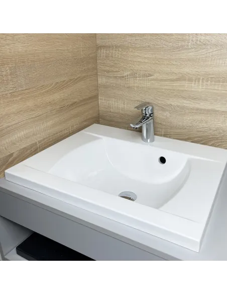 Раковина зі штучного каменю Adamant Over-60 600х490 White - 2