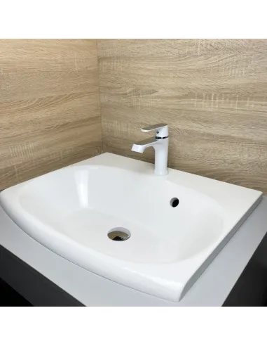 Раковина зі штучного каменю Adamant Logan 600х500 White - 4