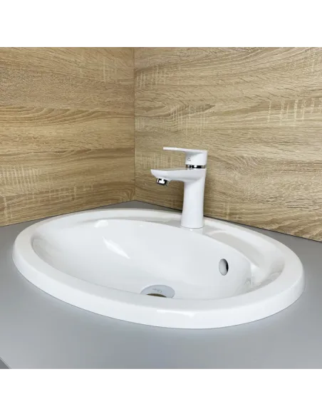 Раковина зі штучного каменю Adamant Comfy 540х425 White - 3