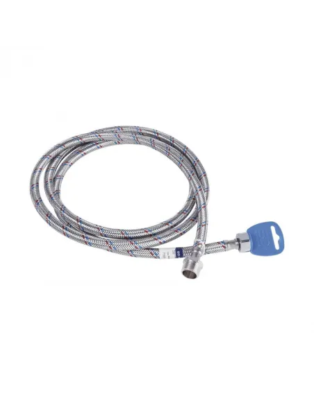 Шланг для підведення води SD Plus ГШ SD398W200 нержавіюча сталь 2 метри - 1