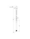 Шланг для підведення води SD Plus метра10 SD396W60L нержавіюча сталь 0,6 метра (пара) - 2