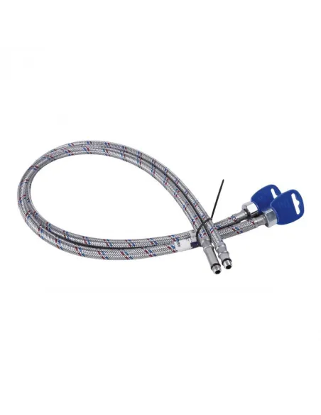 Шланг для підведення води SD Plus метра10 SD396W80 нержавіюча сталь 0,8 метра (пара) - 1