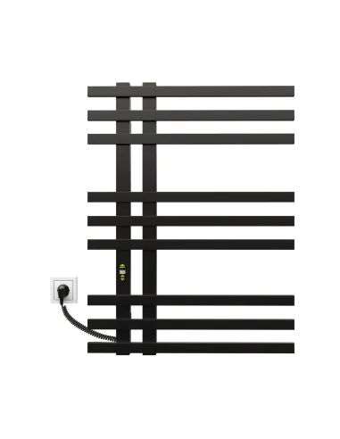 Полотенцесушитель электрический Kosser Браш 800х600/9 EL черный - 2