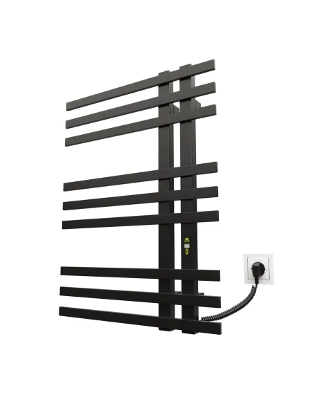 Полотенцесушитель электрический Kosser Браш 800х600/9 ER черный - 1