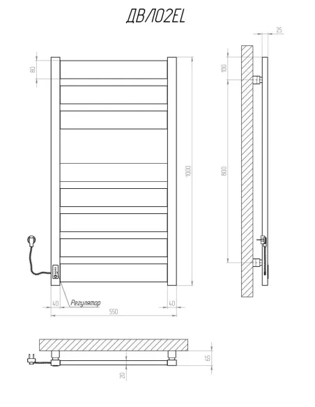 Полотенцесушитель электрический Kosser Волс 1000х500/8 EL белый - 5