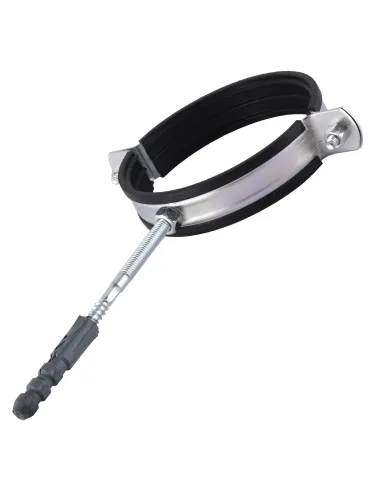 Хомут для трубы 158 - 168 мм Solomon 6 в сборе с гайкой и дюбелем - 2