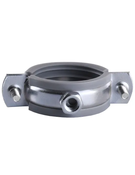 Хомут для трубы 42 - 47 мм Cristal CR 1 1/4 серый в сборе с винтом - шурупом 8 х 100 и дюбелем - 3