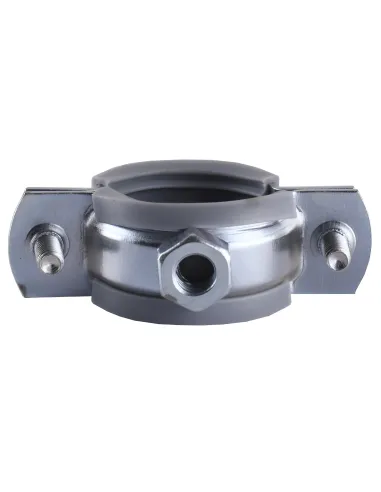 Хомут для трубы 25 - 30 мм Cristal CR 3/4 серый в сборе с винтом - шурупом 8 х 80 и дюбелем - 3