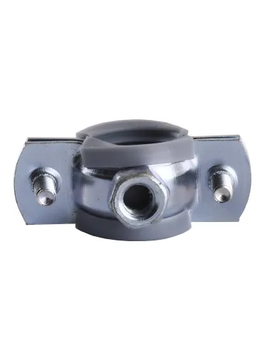 Хомут для трубы 16 - 19 мм Cristal CR 3/8 серый в сборе с винтом - шурупом 8 х 80 и дюбелем - 3