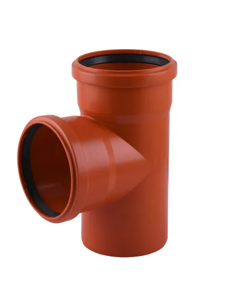 Тройник для наружной канализации VS Plast 110 х 110 х 90 угол 90 градусов - 1