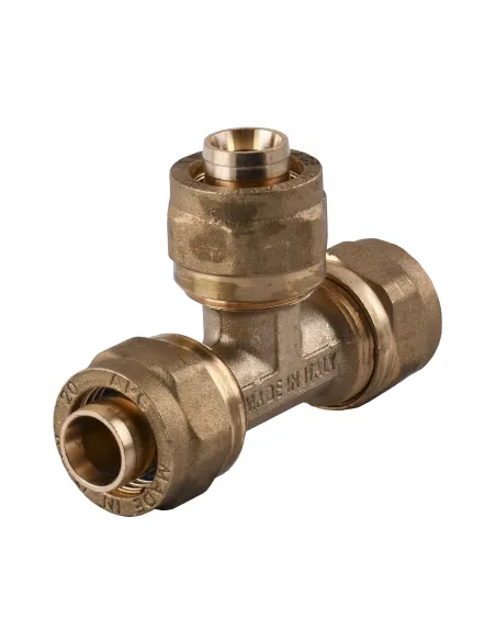 Тройник промежуточный для металлопластиковых труб APE Italy 731 L 20 x 20 x 20 латунь - 1