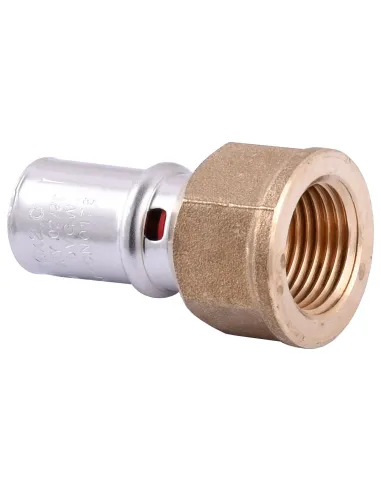 Муфта с внутренней резьбой для металлопластиковых труб APE Italy AP 102 1/2 дюйма х 16, никель - 2