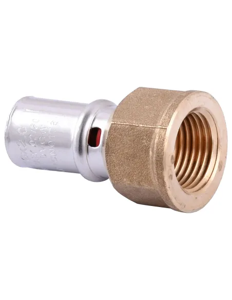 Муфта с внутренней резьбой для металлопластиковых труб APE Italy AP 102 1/2 дюйма х 16, никель - 2