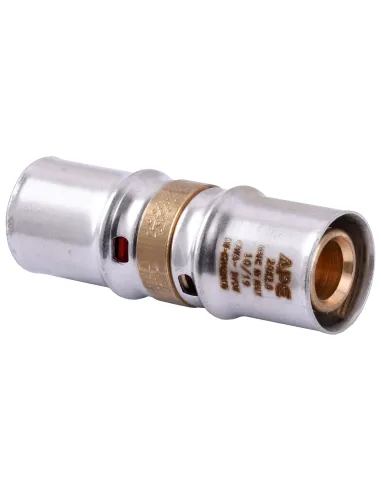 Муфта проміжна для металопластикових труб APE Italy AP 103 20 х 20, нікель - 2