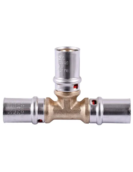 Трійник проміжний для металопластикових труб APE Italy AP 131 16 х 16 х 16 нікель - 1