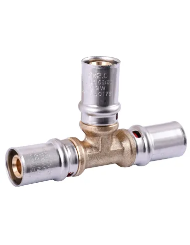 Трійник проміжний для металопластикових труб APE Italy AP 131 16 х 16 х 16 нікель - 2