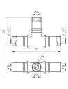 Тройник промежуточный для металлопластиковых труб APE Italy AP 131 16 х 16 х 16 никель - 4