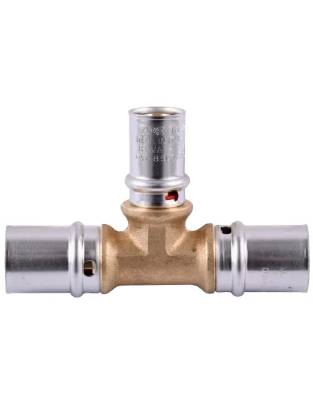 Трійник проміжний для металопластикових труб APE Italy AP 131 20 х 16 х 20 нікель - 1