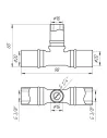 Тройник промежуточный для металлопластиковых труб APE Italy AP 131 20 х 16 х 20 никель - 3