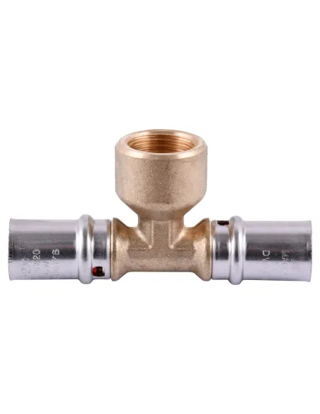 Тройник с внутренней резьбой для металлопластиковых труб APE Italy AP 132 16 х 1/2 дюйма х 16 латунь - 1