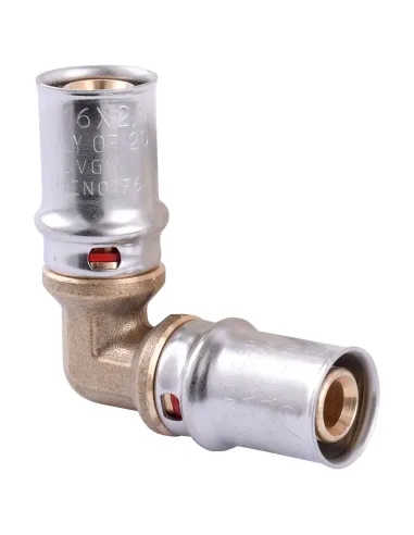 Уголок промежуточный для металлопластиковых труб APE Italy AP 151 16 х 16, никель - 2