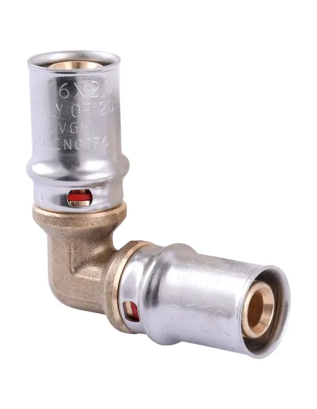 Уголок промежуточный для металлопластиковых труб APE Italy AP 151 16 х 16, никель - 2