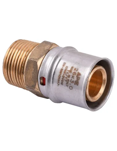 Муфта с наружной резьбой для металлопластиковых труб APE Italy AP 101 3/4 дюйма х 26, никель - 2