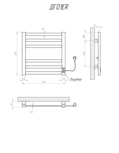Полотенцесушитель электрический Kosser Герда 500х500/6 ER белый - 5