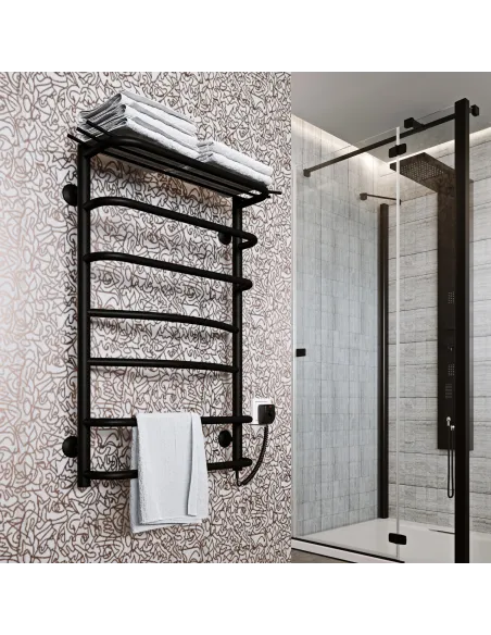 Сушка для рушників електрична Kosser Канна 700х500/7 ЕR, чорний, нержавіюча сталь - 3