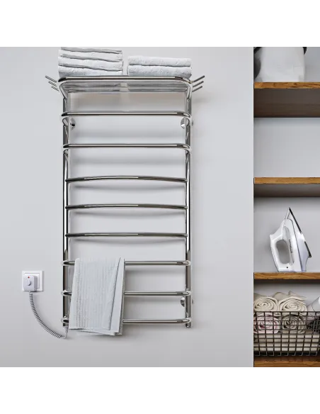 Полотенцесушитель электрический Kosser Канна 800х500/7 ЕL, нержавеющая сталь - 3