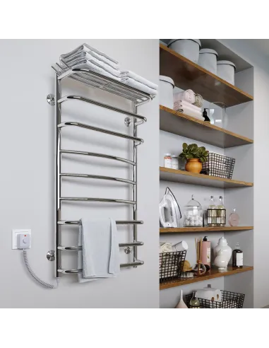 Полотенцесушитель электрический Kosser Канна 900х400/8 ЕL, нержавеющая сталь - 3