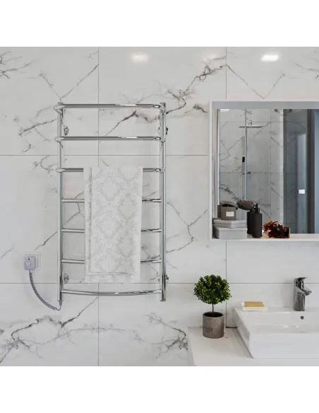 Полотенцесушитель электрический Kosser Каскад Дуга 1000х500/8 EL, нержавеющая сталь - 3