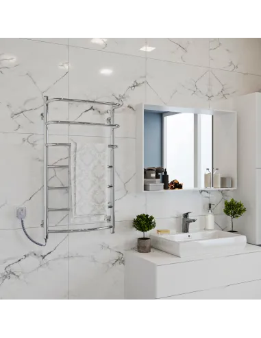 Полотенцесушитель электрический Kosser Каскад Дуга 1000х500/8 EL, нержавеющая сталь - 4