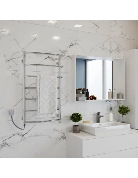 Полотенцесушитель электрический Kosser Каскад Дуга 1000х500/8 EL, нержавеющая сталь - 4