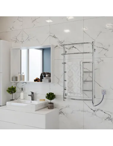 Полотенцесушитель электрический Kosser Каскад Дуга 1000х500/8 ER, нержавеющая сталь - 3