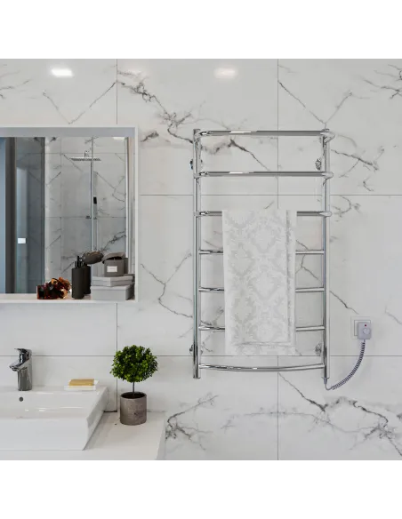 Полотенцесушитель электрический Kosser Каскад Дуга 1000х500/8 ER, нержавеющая сталь - 4