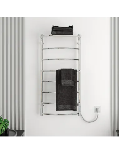 Полотенцесушитель электрический Kosser Каскад 800х500/6 EL с полкой - 6