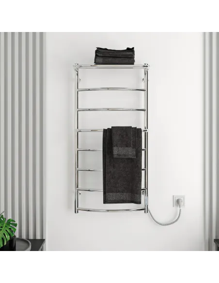 Полотенцесушитель электрический Kosser Каскад 800х500/6 EL с полкой - 6