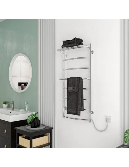 Сушка для рушників електрична Kosser Каскад 800х500/6 ER з полицею - 5