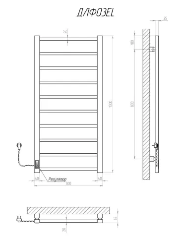 Сушка для рушників електрична Kosser Лофт 1000х500/10 EL білий - 5