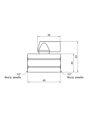 Кран шаровой Mini SD Plus ВР SD187W15 1/2 дюйма - 2