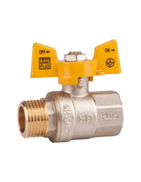 Кран шаровой для газа SD Plus ВН SD607NG20PN40 3/4 дюйма - 1